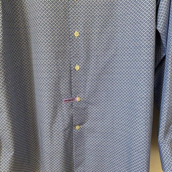 GAP Fitted Blue Checkered Button Down Dress Shirt - Picture 2 of 9